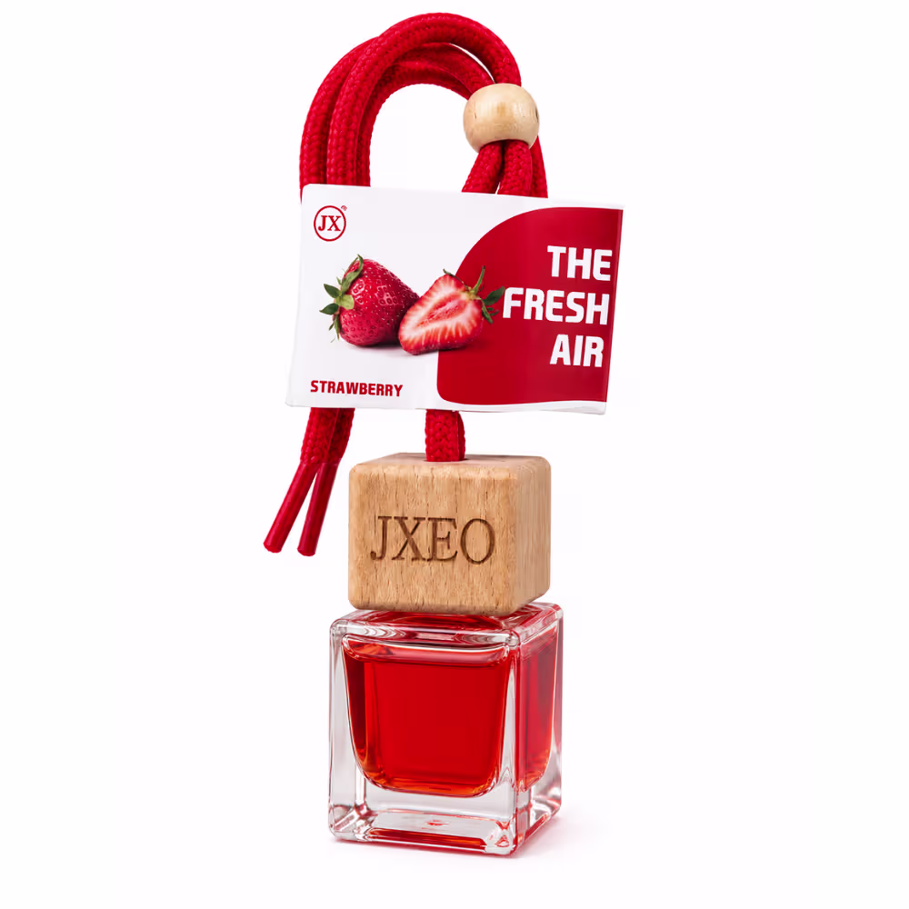 JXEO STRAWBERRY GLASS BOTTLE HANGING CAR AIR FRESHENER